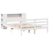 Letto Libreria senza Materasso Bianco 120x200 cm Legno di Pino