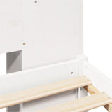 Letto Libreria senza Materasso Bianco 140x200 cm Legno di Pino