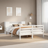 Letto Libreria senza Materasso Bianco 140x200 cm Legno di Pino