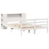 Letto Libreria senza Materasso Bianco 160x200 cm Legno di Pino