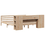 Letto Libreria senza Materasso 180x200 cm in Legno di Pino