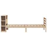 Letto Libreria senza Materasso 90x190 cm Legno Massello Pino