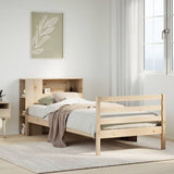 Letto Libreria senza Materasso 90x190 cm Legno Massello Pino