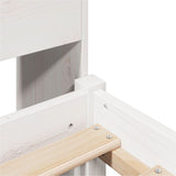 Letto Libreria senza Materasso Bianco 90x190 cm Massello Pino