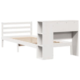 Letto Libreria senza Materasso Bianco 100x200 cm Legno di Pino