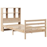 Letto Libreria senza Materasso 90x190 cm Legno Massello Pino