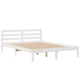 Letto Libreria senza Materasso Bianco 160x200 cm Legno di Pino