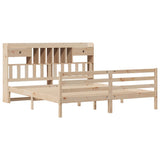 Letto Libreria senza Materasso 180x200 cm in Legno di Pino