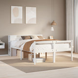 Letto Libreria senza Materasso Bianco 120x190 cm Legno di Pino