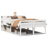 Letto Libreria senza Materasso Bianco 120x200 cm Legno di Pino