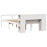 Letto Libreria senza Materasso Bianco 120x200 cm Legno di Pino