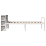 Letto con Libreria senza Materasso 75x190 cm in Legno Pino