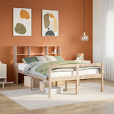 Letto Libreria senza Materasso 140x190 cm in Legno di Pino