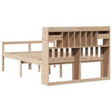 Letto Libreria senza Materasso 140x200 cm in Legno di Pino