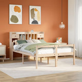 Letto Libreria senza Materasso 140x200 cm in Legno di Pino