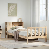 Letto Libreria senza Materasso 90x190 cm Legno Massello Pino