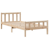 Letto Libreria senza Materasso 90x190 cm Legno Massello Pino