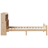Letto Libreria senza Materasso 90x190 cm Legno Massello Pino