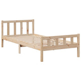 Letto Libreria senza Materasso 90x190 cm Legno Massello Pino