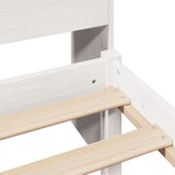 Letto Libreria senza Materasso Bianca 90x200 cm Legno di Pino