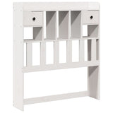 Letto Libreria senza Materasso Bianca 90x200 cm Legno di Pino