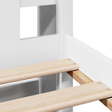 Letto Libreria senza Materasso Bianca 90x200 cm Legno di Pino