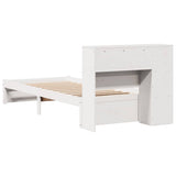 Letto Libreria senza Materasso Bianco 90x190 cm Massello Pino