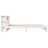 Letto Libreria senza Materasso Bianca 90x200 cm Legno di Pino