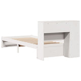 Letto Libreria senza Materasso Bianca 90x200 cm Legno di Pino