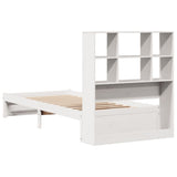 Letto Libreria senza Materasso Bianca 90x200 cm Legno di Pino