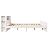 Letto Libreria senza Materasso Bianco 140x190 cm Legno di Pino