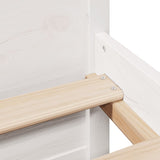 Letto Libreria senza Materasso Bianco 140x190 cm Legno di Pino