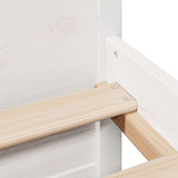 Letto Libreria senza Materasso Bianco 120x200 cm Legno di Pino