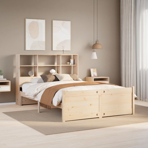 Letto Libreria senza Materasso 120x190 cm in Legno di Pino