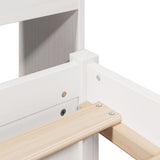 Letto Libreria senza Materasso Bianca 90x200 cm Legno di Pino