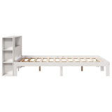 Letto Libreria senza Materasso Bianco 120x190 cm Legno di Pino
