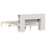 Letto Libreria senza Materasso Bianco 120x190 cm Legno di Pino