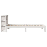 Letto Libreria senza Materasso Bianco 90x190 cm Massello Pino