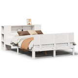 Letto Libreria senza Materasso Bianco 120x190 cm Legno di Pino