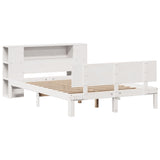 Letto Libreria senza Materasso Bianco 120x190 cm Legno di Pino