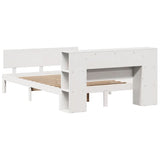 Letto Libreria senza Materasso Bianco 120x190 cm Legno di Pino