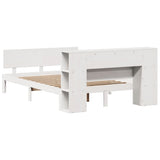 Letto Libreria senza Materasso Bianco 120x200 cm Legno di Pino