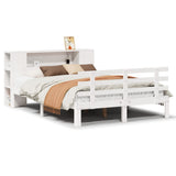 Letto Libreria senza Materasso Bianco 120x190 cm Legno di Pino