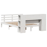 Letto Libreria senza Materasso Bianco 120x190 cm Legno di Pino