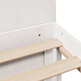 Letto Libreria senza Materasso Bianco 120x190 cm Legno di Pino