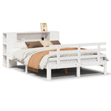 Letto Libreria senza Materasso Bianco 120x200 cm Legno di Pino