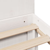 Letto Libreria senza Materasso Bianco 120x200 cm Legno di Pino
