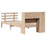 Letto Libreria senza Materasso 90x200 cm Legno Massello Pino