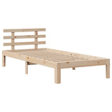 Letto Libreria senza Materasso 90x200 cm Legno Massello Pino