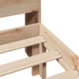 Letto Libreria senza Materasso 90x200 cm Legno Massello Pino